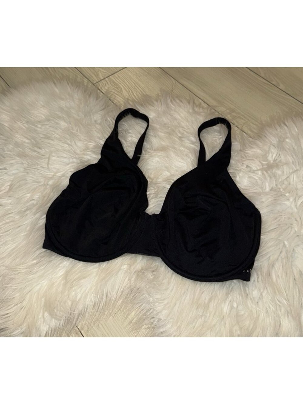 Reveal B30468 Fituitive Unlined Plunge Bra Underwire Womens 34G Black